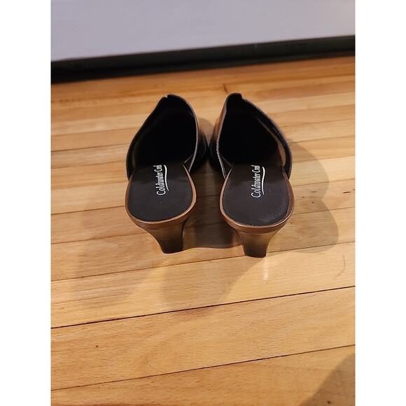 Coldwater Creek western Womens leather Mule size 6.5 natural Leather Brown Clogs - Picture 5 of 8